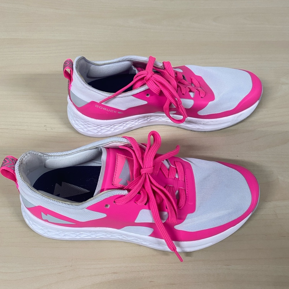 GORUCK Rough Runner, Neon Pink and White, Athletic Shoes - Picture 3 of 7